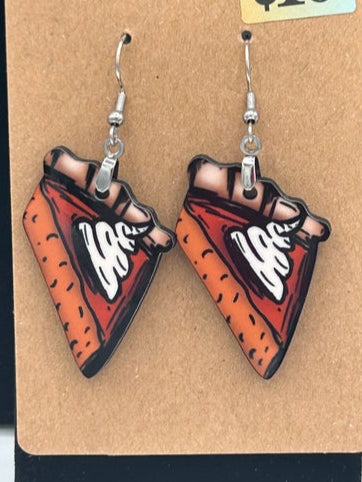 Pie Shaped Sublimated Earring