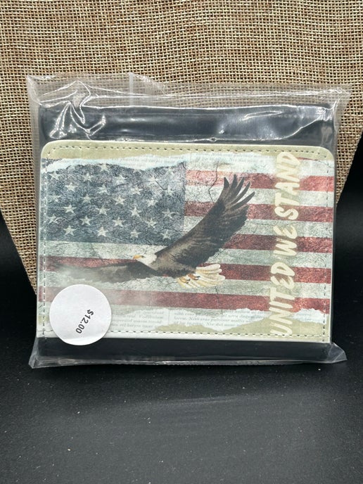 Mens Tri Fold Sublimated Faux Leather Wallet