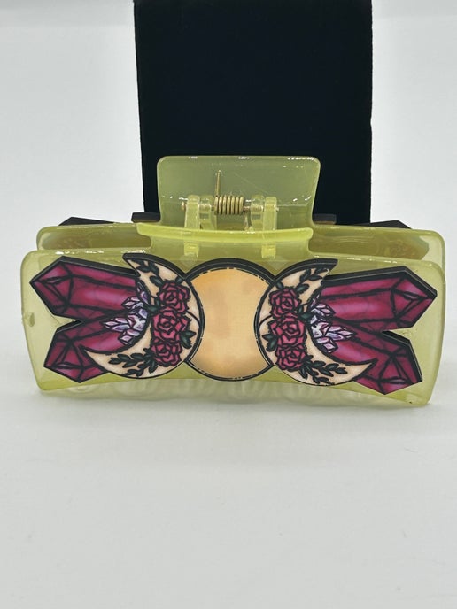 Celestial Shaped Sublimated Large Hair Clip