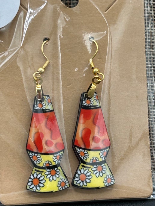 Lava Lamp Shaped Sublimated Earring 1.5 inch