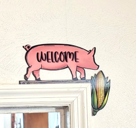 Pig and Corn Shaped Sublimated Corner Sitter