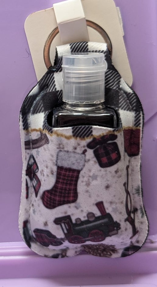 Hand Sanitizer Sublimated Keychain