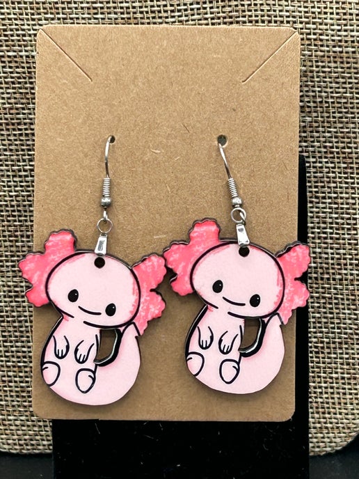 Axoloti Shaped Sublimated Earrings