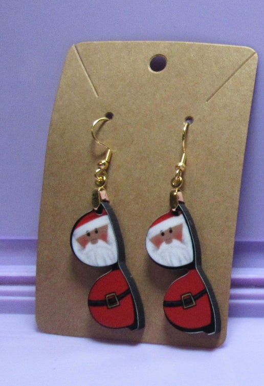 Sunglass Shaped Sublimated Earrings