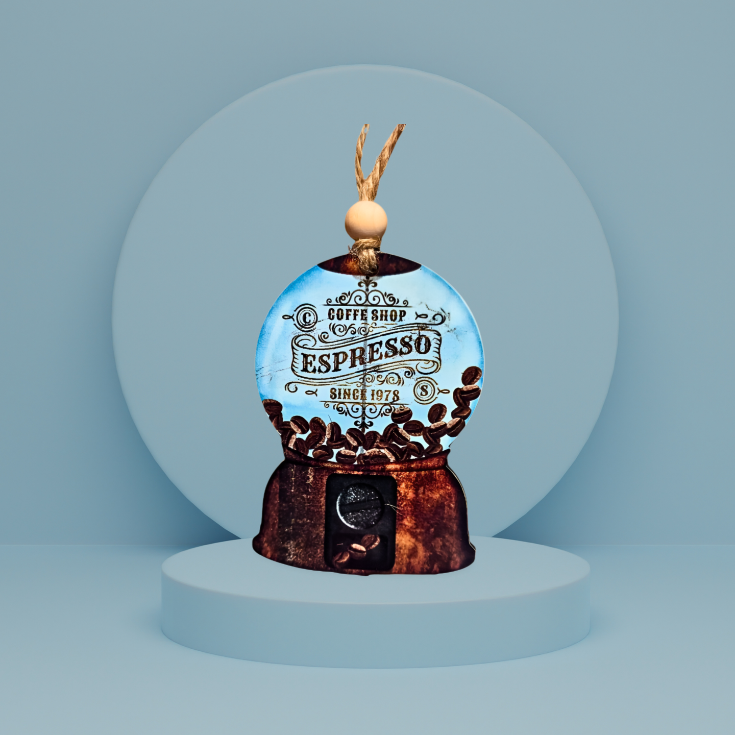 Snowglobe Shaped Sublimated Ornament