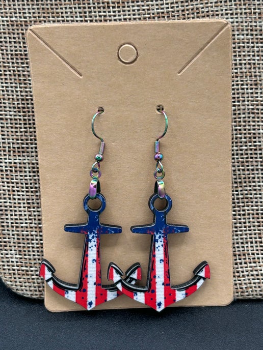 Anchor Shaped Sublimated Eattings 1.5 Inch