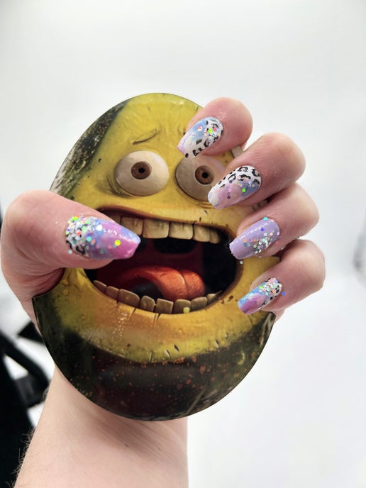 Egg Shaped Sublimated Nail Photo Prop MDF