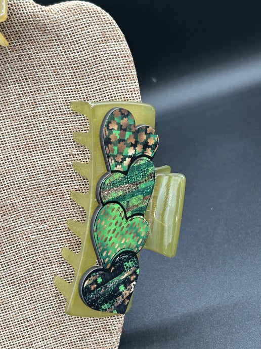 Heart Shaped Sublimated Hair Clip Large