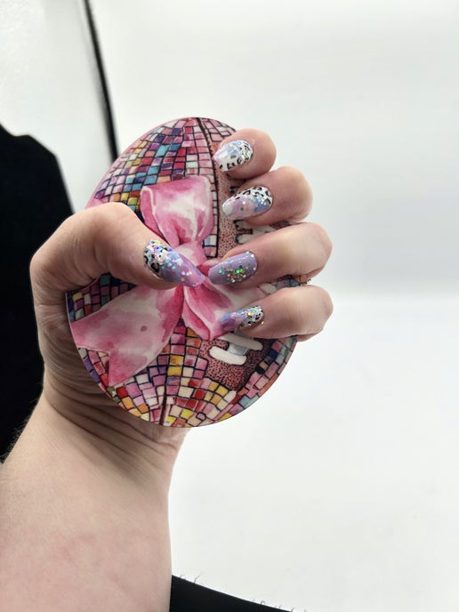Egg Shaped Sublimated Nail Photo Prop MDF