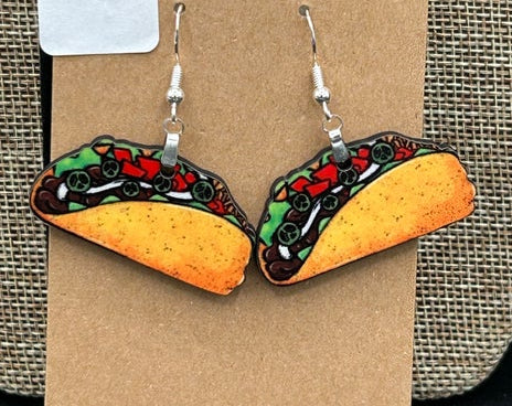 Taco Shaped Sublimated Earring