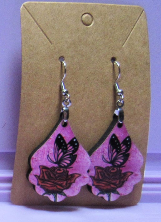Fancy Teardrop Shaped Sublimated Earrings