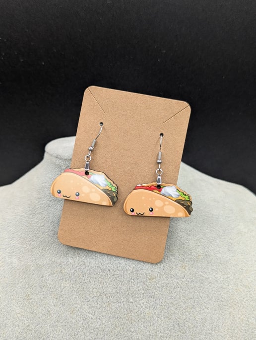 Taco Shaped Sublimated Earring