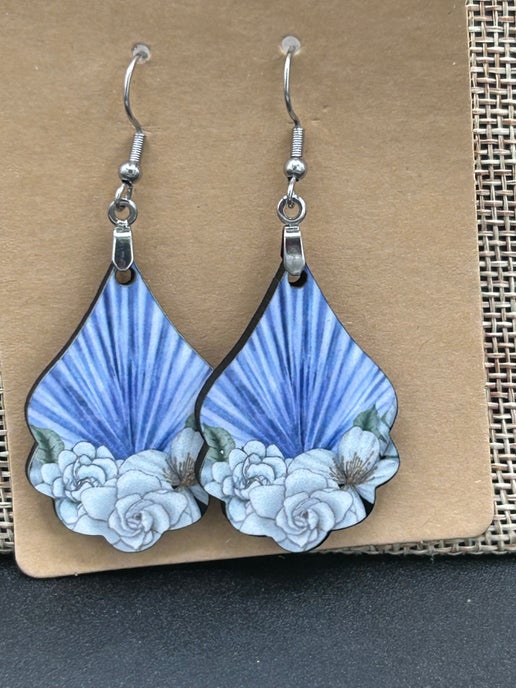 Fancy Teardrop Shaped Sublimated Earrings