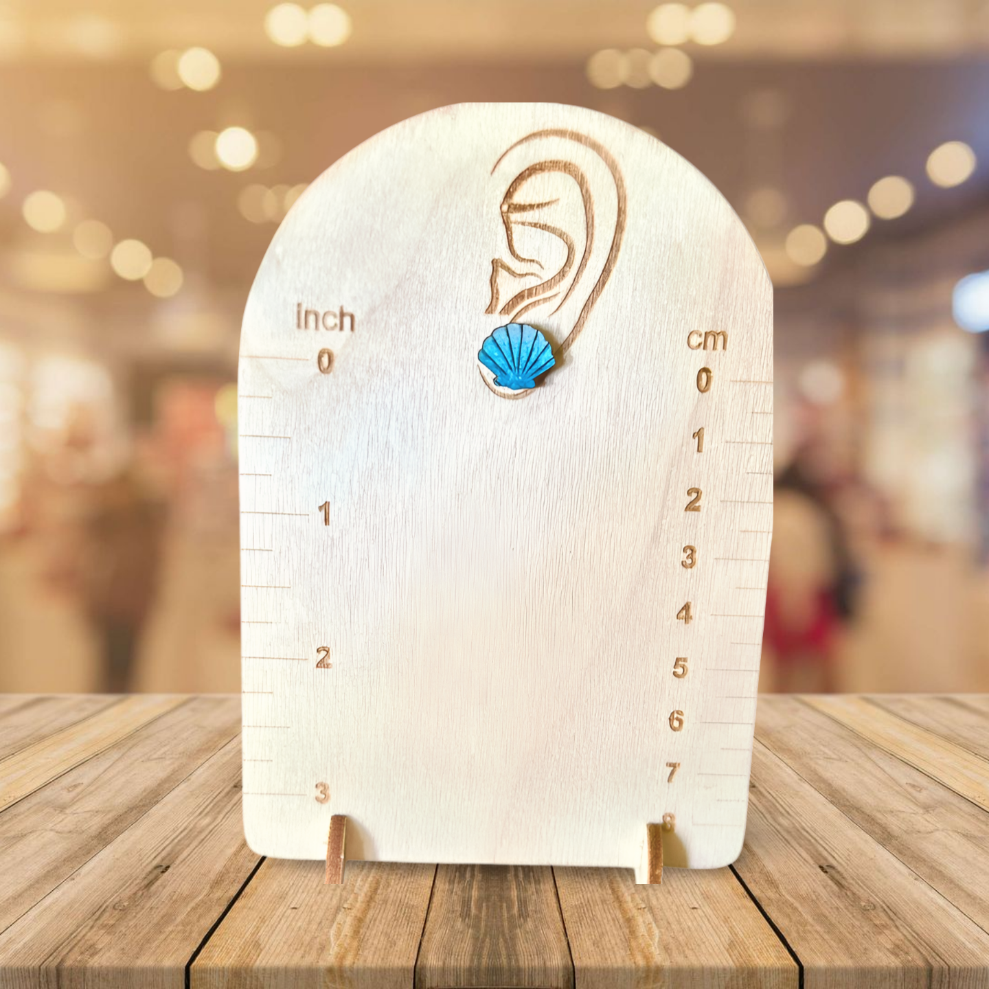 Clam Shell Shaped Sublimated Stud Earrings