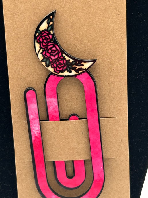 Moon Shaped Sublimated Bookclip