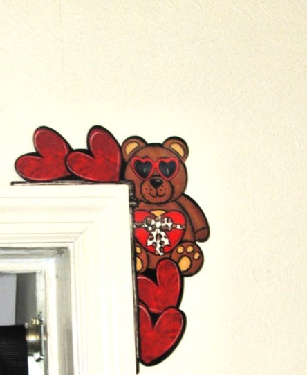 Bear Hearts Shaped Sublimated Corner Sitter