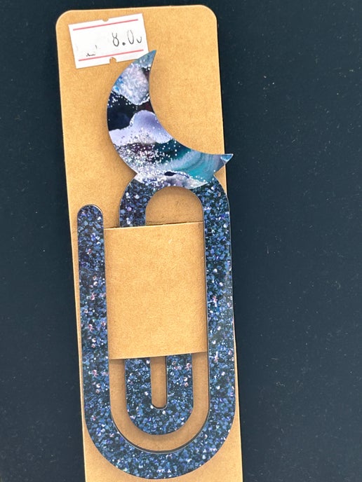 Moon Shaped Sublimated Bookclip