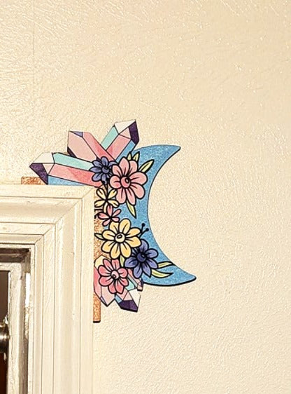 Moonand Crystals Shaped Sublimated Corner Sitter