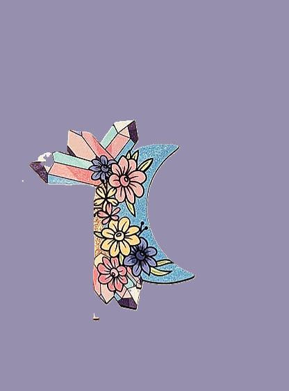 Moonand Crystals Shaped Sublimated Corner Sitter