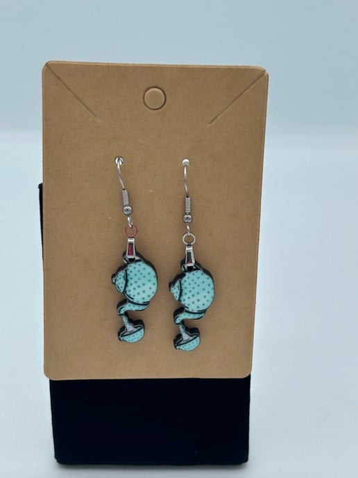 Teapot Shaped Sublimated Earrings
