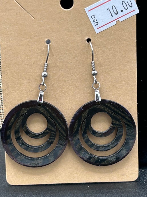 Open Circle Shaped Sublimated Earrings