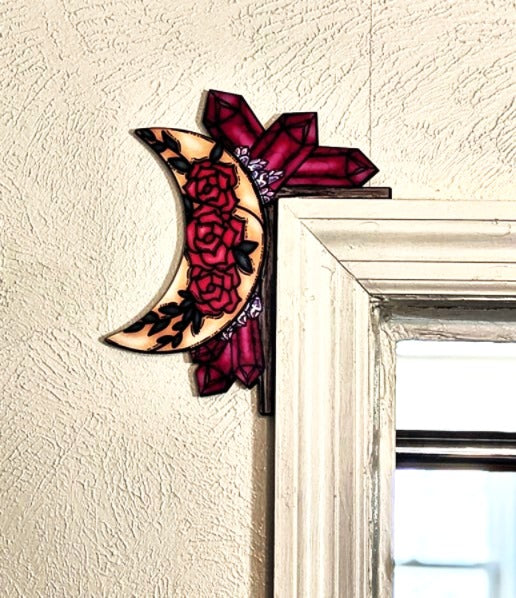 Moon and Crystals Shaped Sublimated Corner Sitter LEFT SIDE