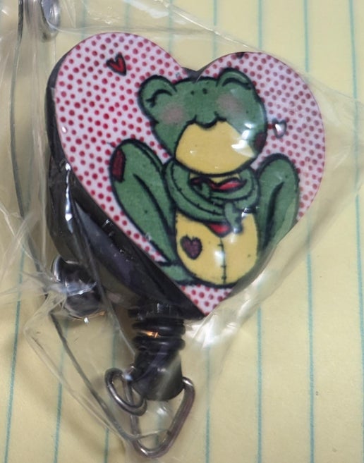 Heart Shaped Sublimated Badge Reel
