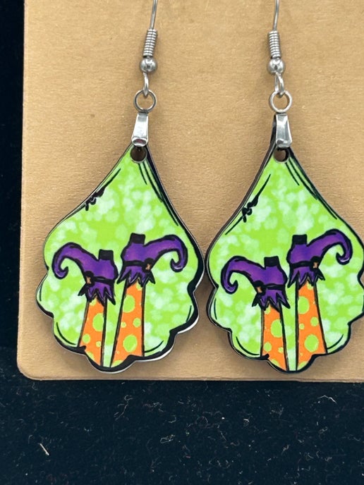 Fancy Teardrop Shaped Sublimated Earrings