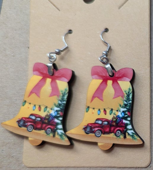 Bell Shaped Sublimated Earring