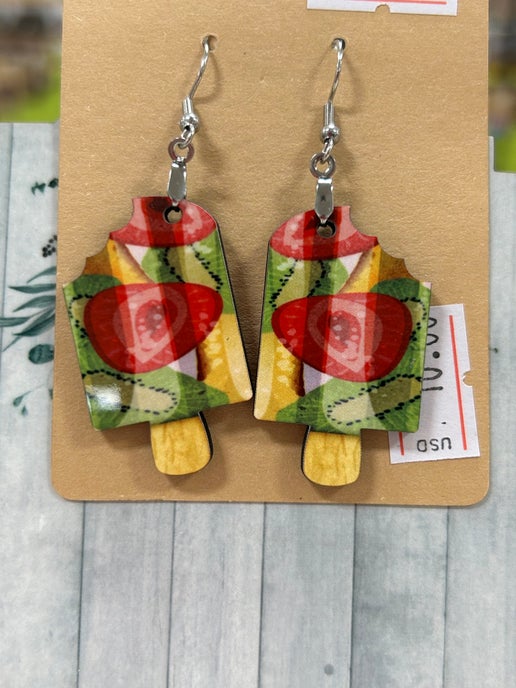 Popsicle  Shaped Sublimated Earrings