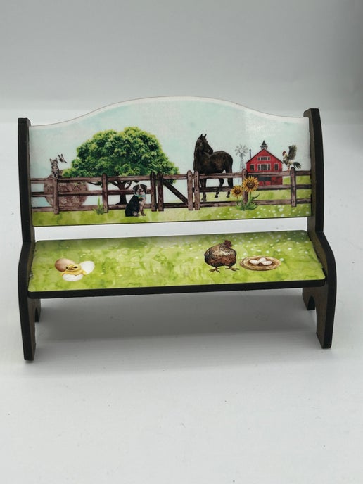 Bench Decoration Wooden Sublimated