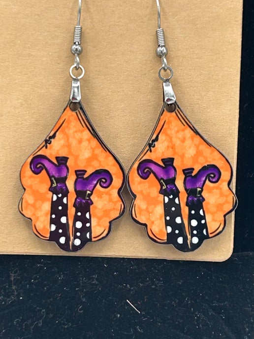 Fancy Teardrop Shaped Sublimated Earrings
