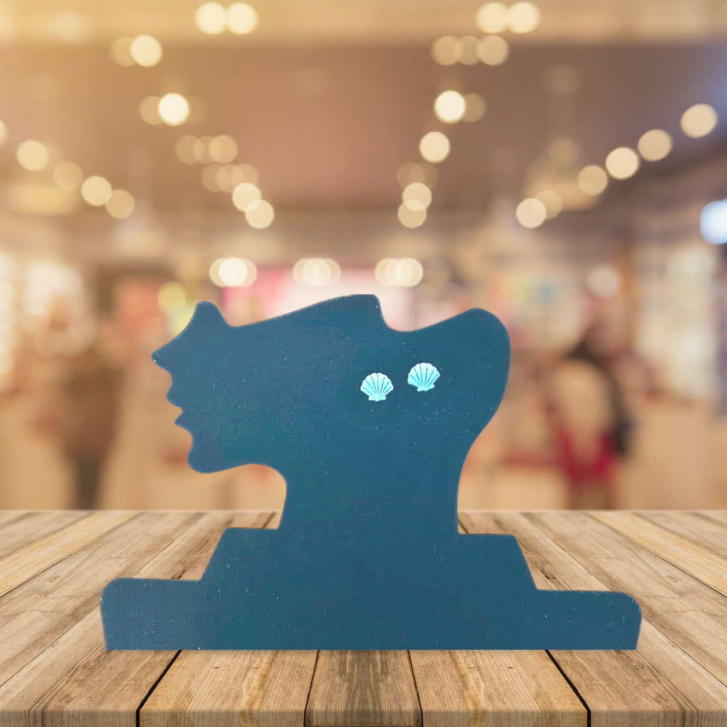 Clam Shell Shaped Sublimated Stud Earrings