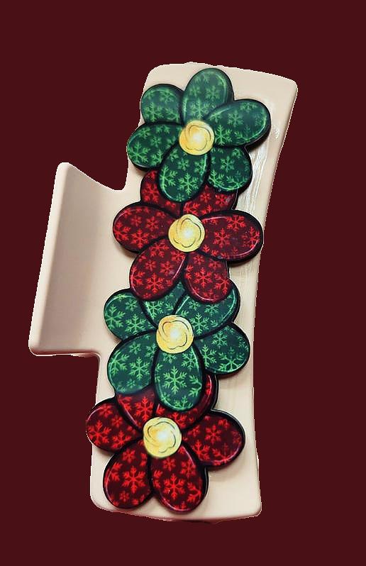 Large Flower Shaped Sublimated Hair Clip