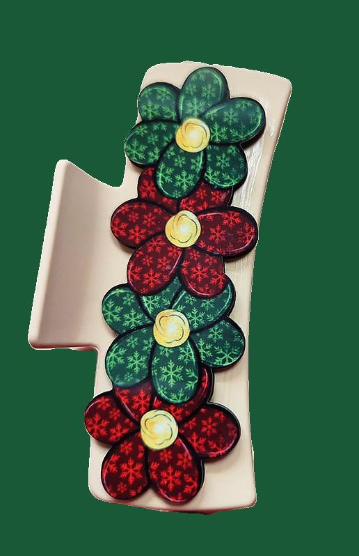 Large Flower Shaped Sublimated Hair Clip