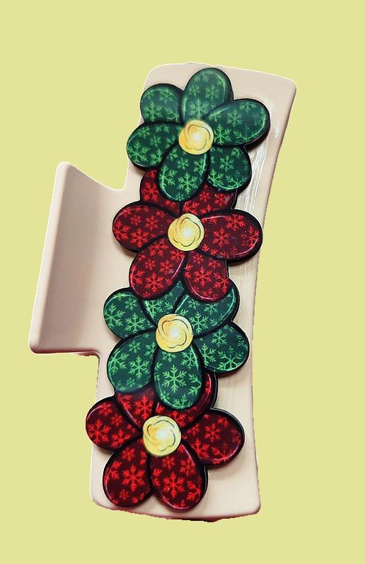 Large Flower Shaped Sublimated Hair Clip
