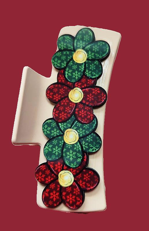 Large Flower Shaped Sublimated Hair Clip