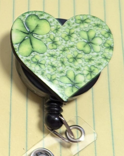 Heart Shaped Sublimated Badge Reel