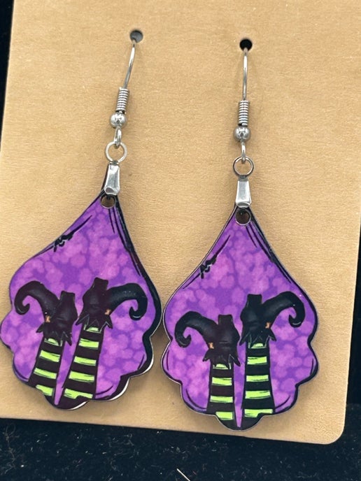 Fancy Teardrop Shaped Sublimated Earrings