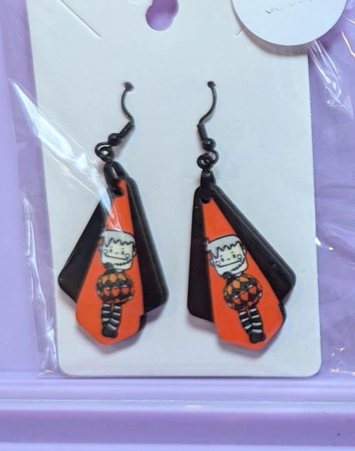 Fan Shaped Sublimated Earrings 1.5 inch