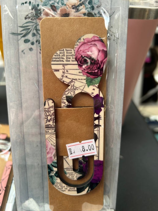 Heart Shaped Sublimated Bookclip