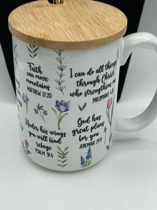 15 oz, Mug with Spoon and Lid Sublimated