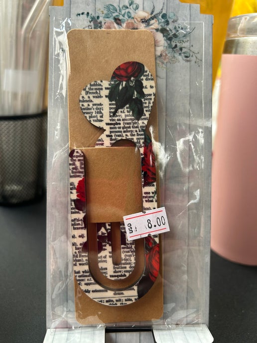 Heart Shaped Sublimated Bookclip