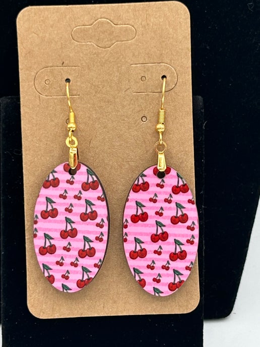 Oval Shaped Sublimated Earrings