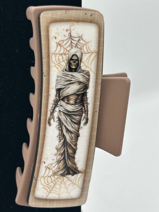 Mummy Themed Sublimated Large Hair Clip
