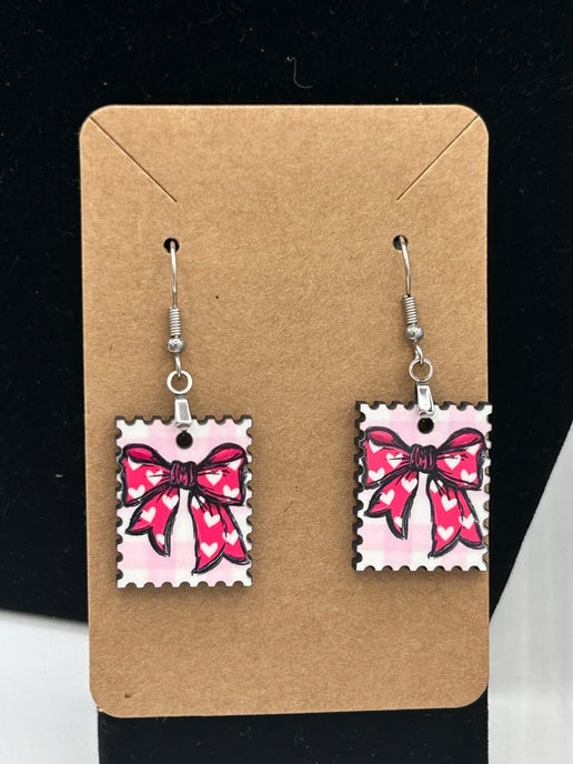 Stamp Shaped Sublimated Earrings 1 inch