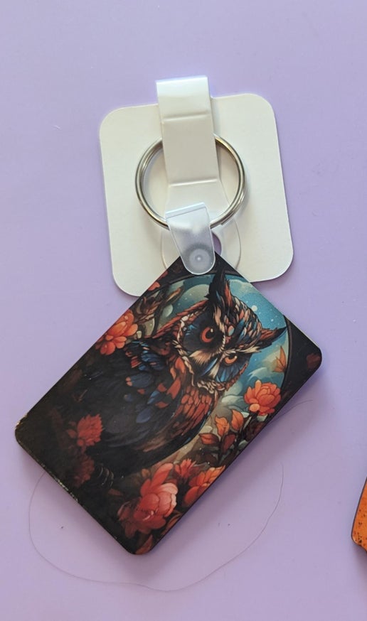 Rectangle Shaped Sublimated Keychain