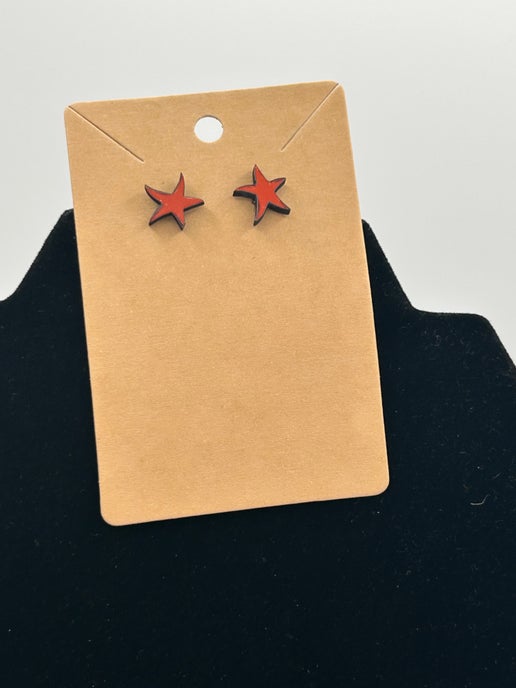 Starfish Shaped Sublimated Stud Earrings