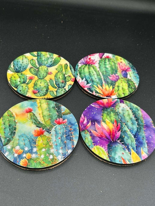 MDF Sublimated Round Coaster Set