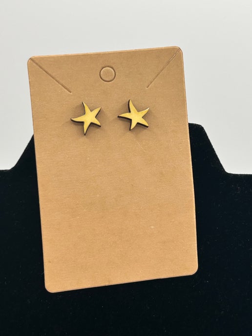 Starfish Shaped Sublimated Stud Earrings